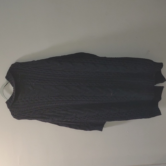 Black Tape_ Women's Plus Trendy Midi Cable-Knit Cardigan Charcoal Size 2X - Picture 2 of 4